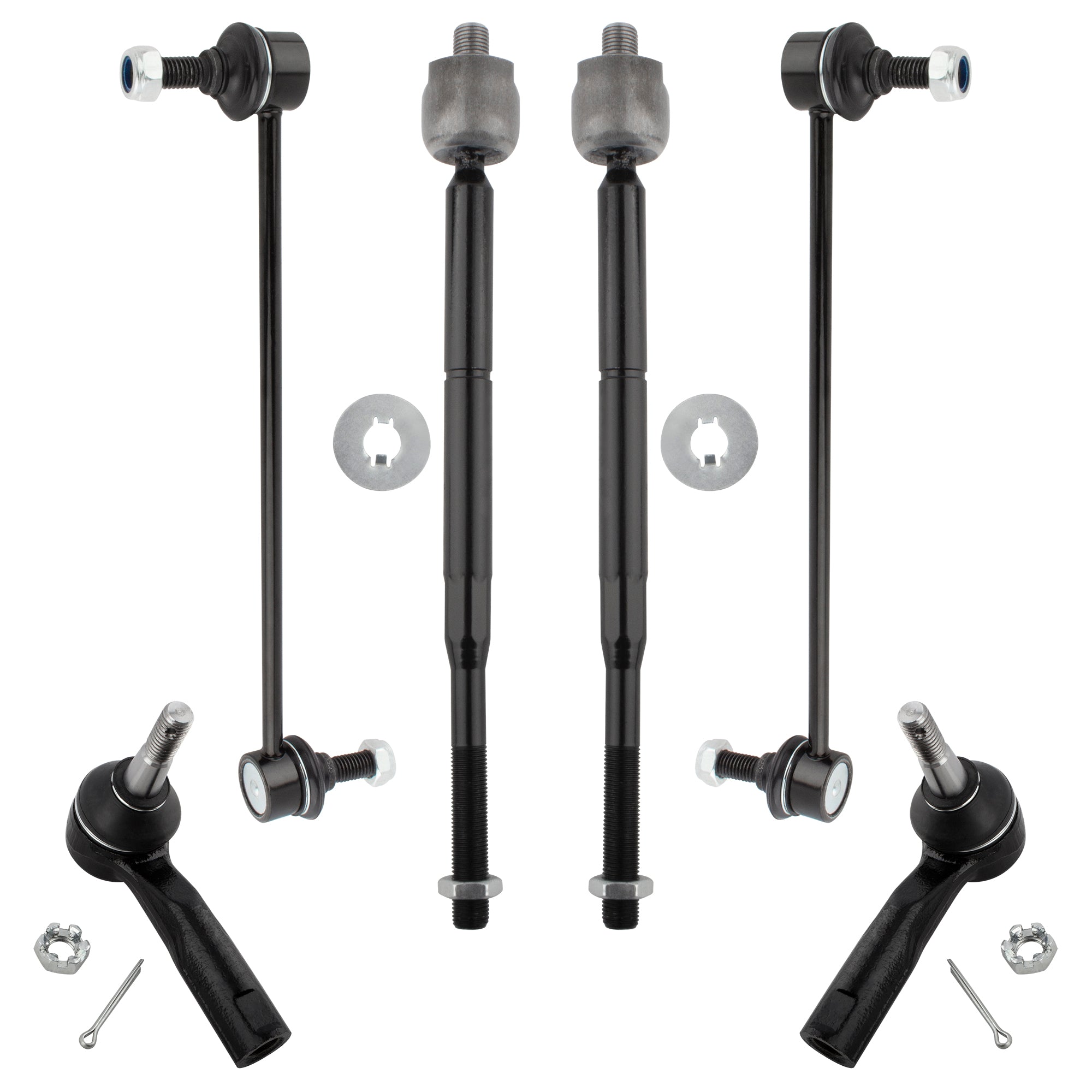 BOXI 6pcs Front Sway Bar End Links Inner+Outer Tie Rods for Chevy Cobalt HHR 2005-2011