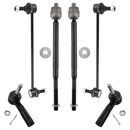 BOXI 6pcs Front Sway Bar End Links Inner+Outer Tie Rods for Chevy Cobalt HHR 2005-2011