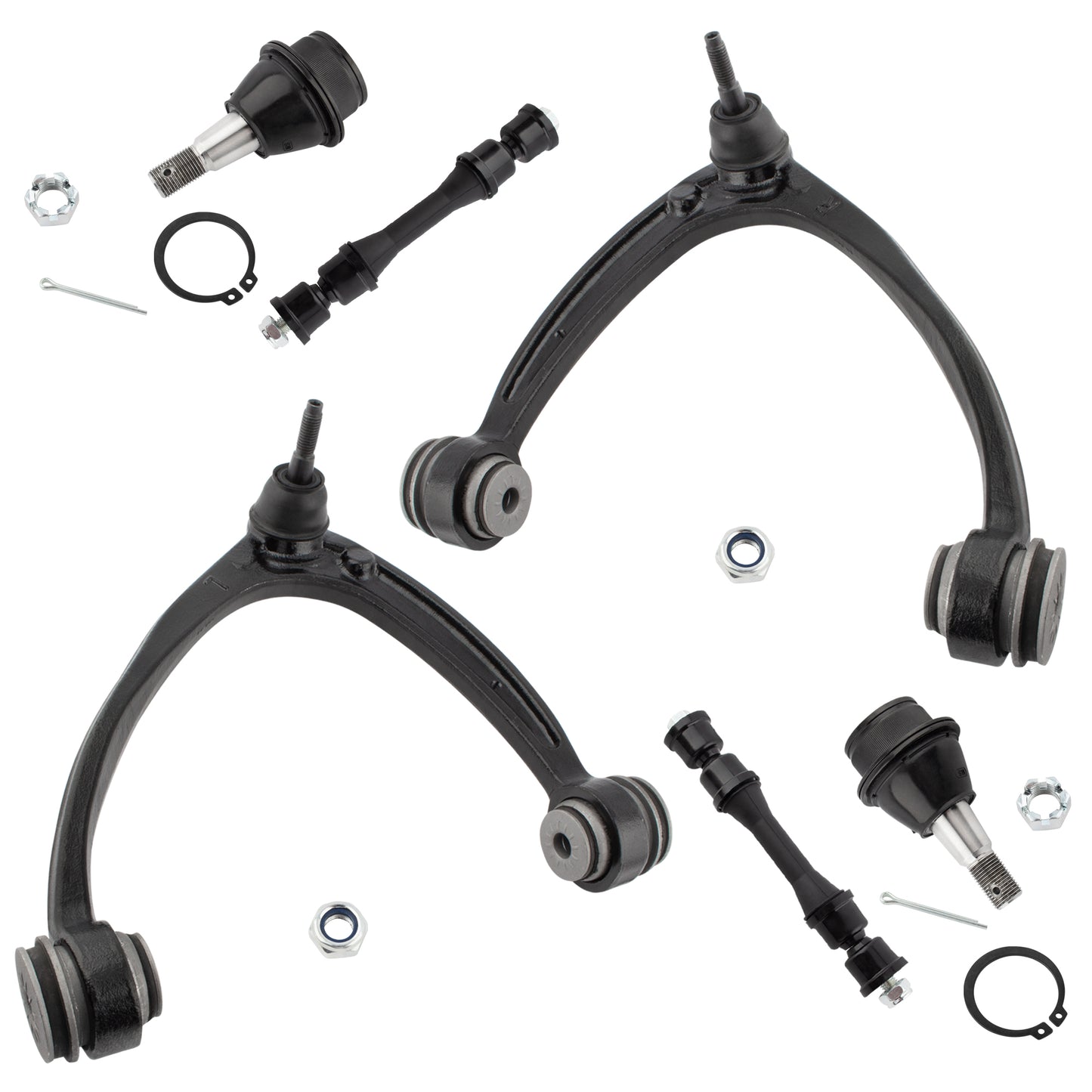 BOXI Set of 6 Front Upper Control Arm Sway Bar Link Lower Ball Joint Compatible for Chevrolet & GMC