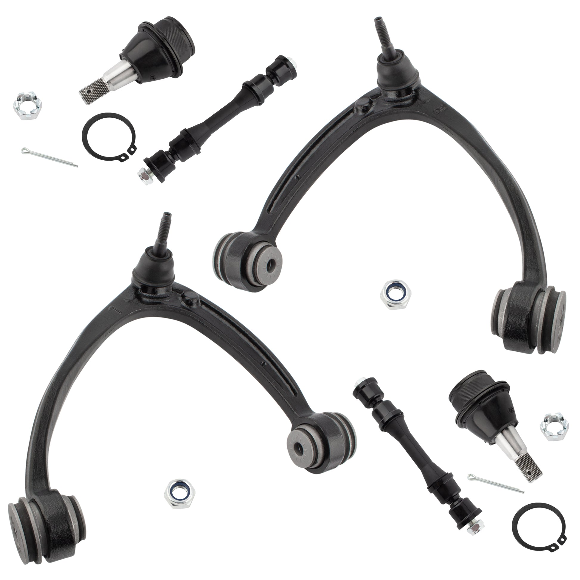 BOXI Set of 6 Front Upper Control Arm Sway Bar Link Lower Ball Joint Compatible for Chevrolet & GMC