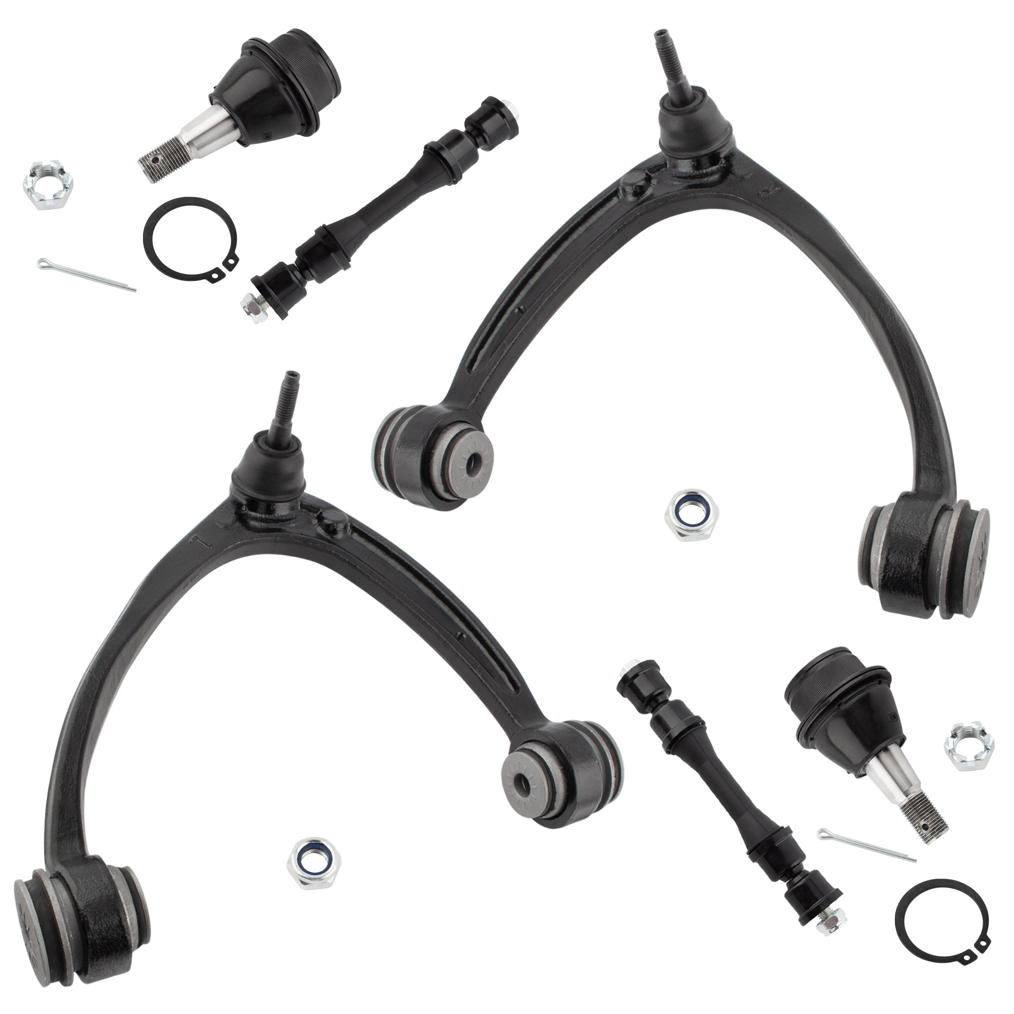 BOXI Set of 6 Front Upper Control Arm Sway Bar Link Lower Ball Joint Compatible for Chevrolet & GMC