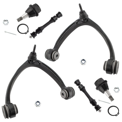 BOXI Set of 6 Front Upper Control Arm Sway Bar Link Lower Ball Joint Compatible for Chevrolet & GMC