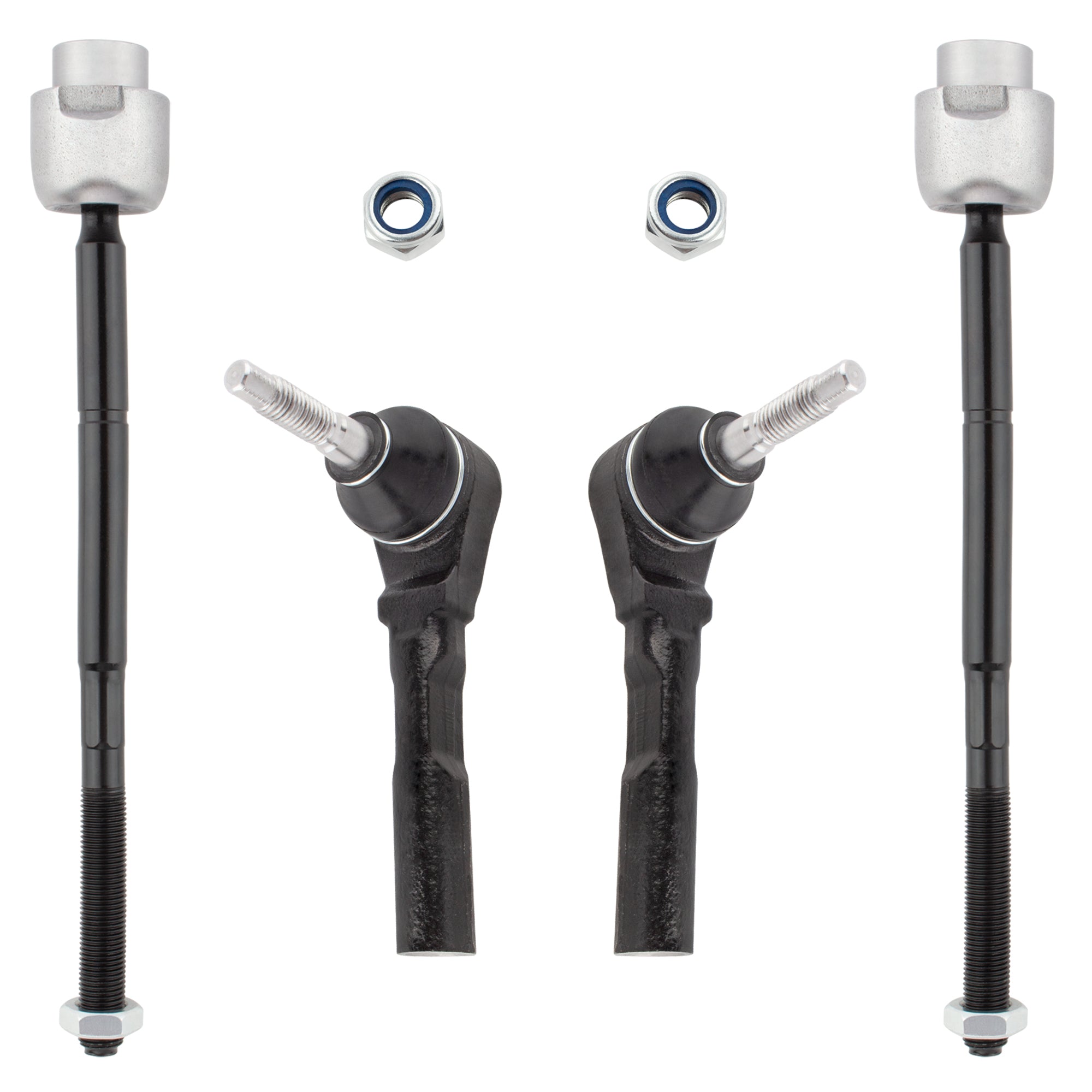 BOXI 4pcs Front Inner Outer Tie Rods for Chevrolet Malibu 2004 2005 2006 2007 2008 2009 2010 2011