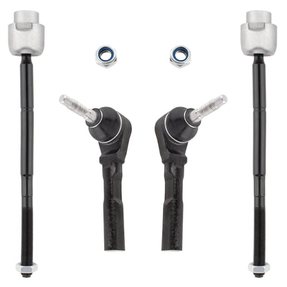 BOXI 4pcs Front Inner Outer Tie Rods for Chevrolet Malibu 2004 2005 2006 2007 2008 2009 2010 2011