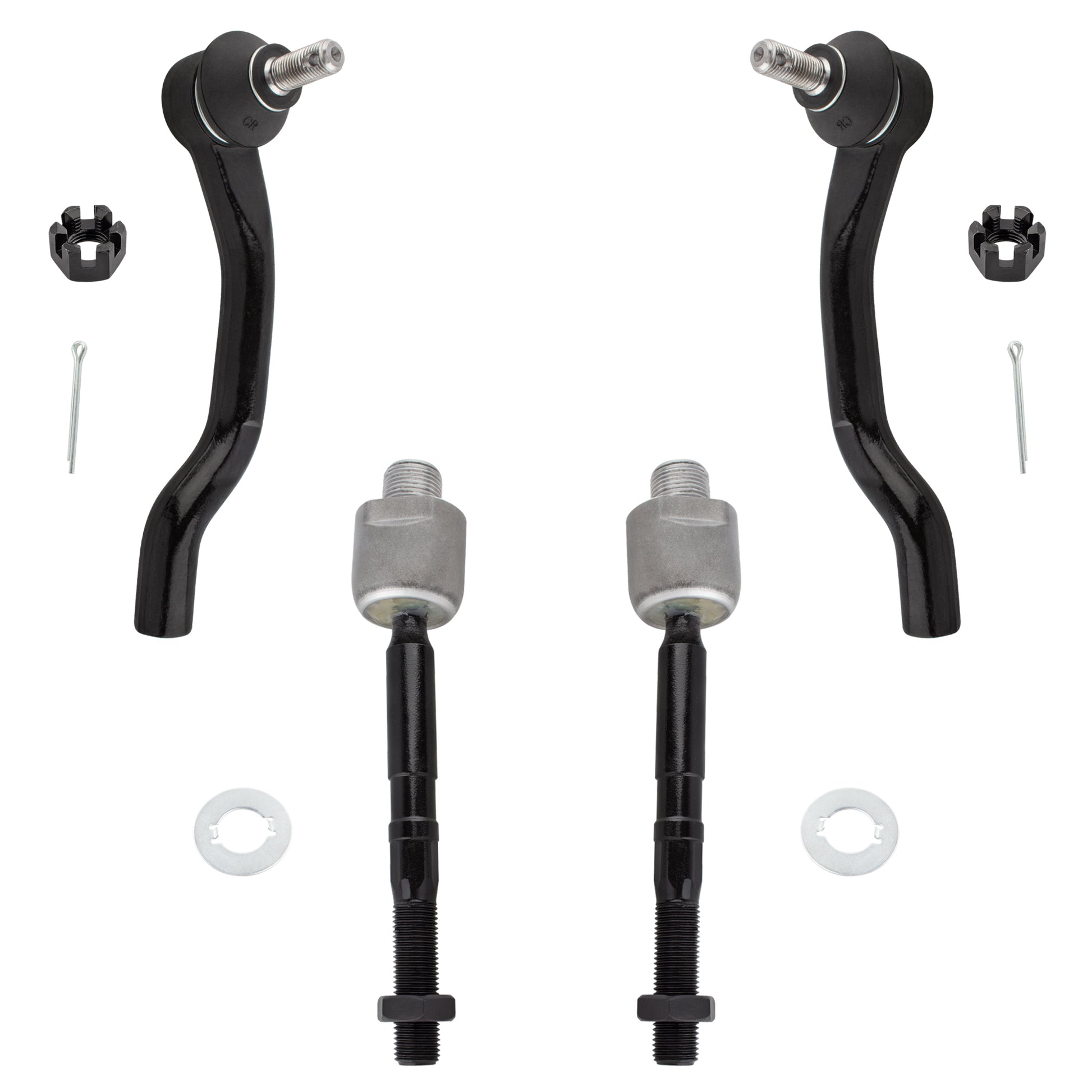 BOXI 4pcs Front Inner Outer Tie Rod Kit Fit for Honda Civic 2012 2013 2014 2015
