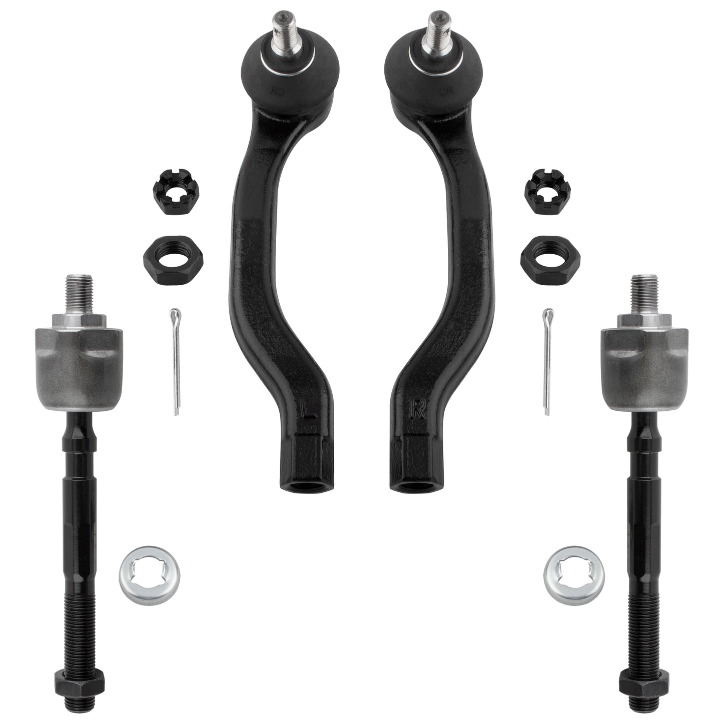 BOXI 4pcs Front Inner Outer Tie Rod Ends Fit for Acura Integra 1994 1995 1996 1997