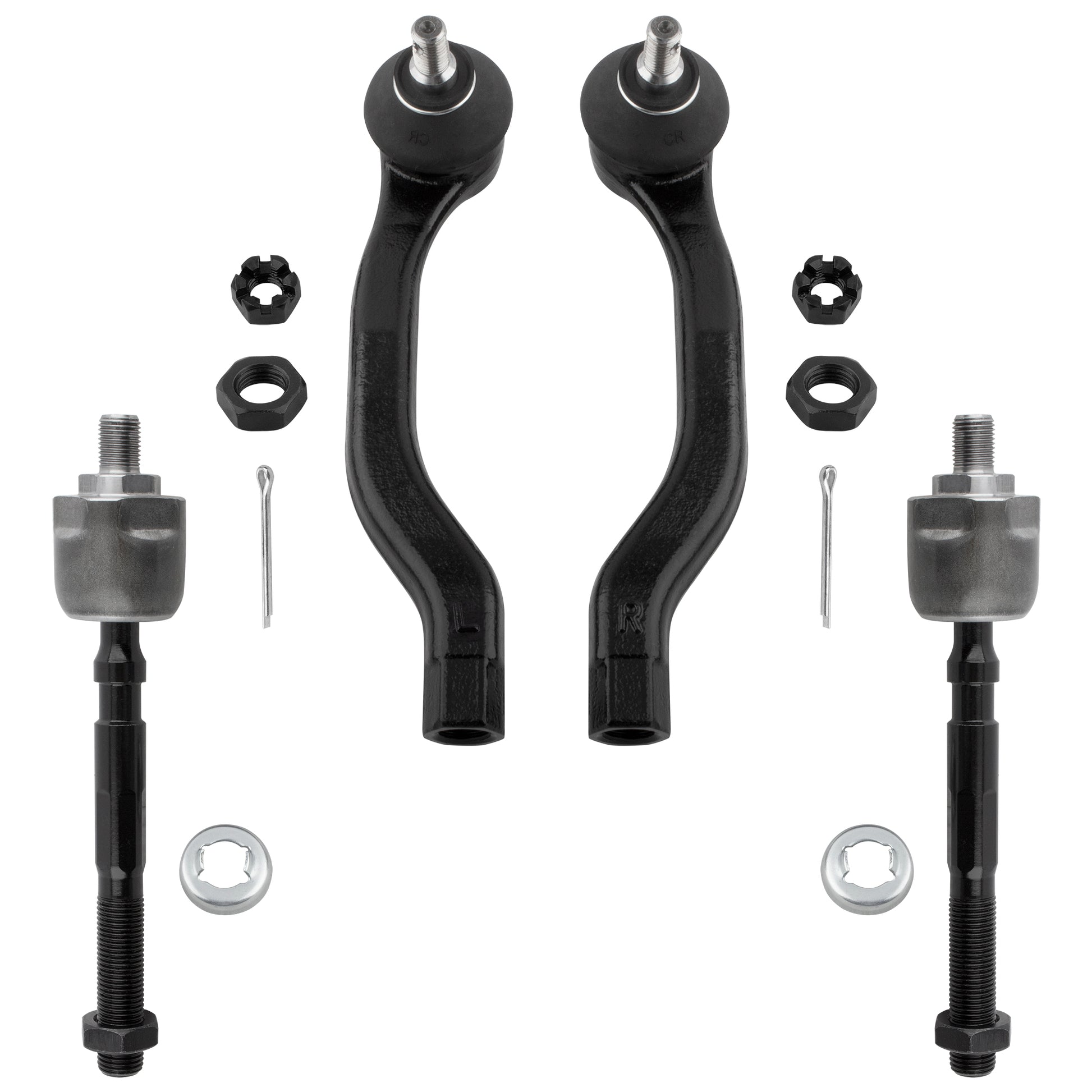 BOXI 4pcs Front Inner Outer Tie Rod Ends Fit for Acura Integra 1994 1995 1996 1997