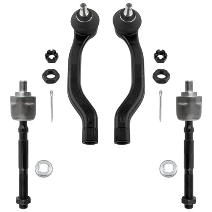 BOXI 4pcs Front Inner Outer Tie Rod Ends Fit for Acura Integra 1994 1995 1996 1997