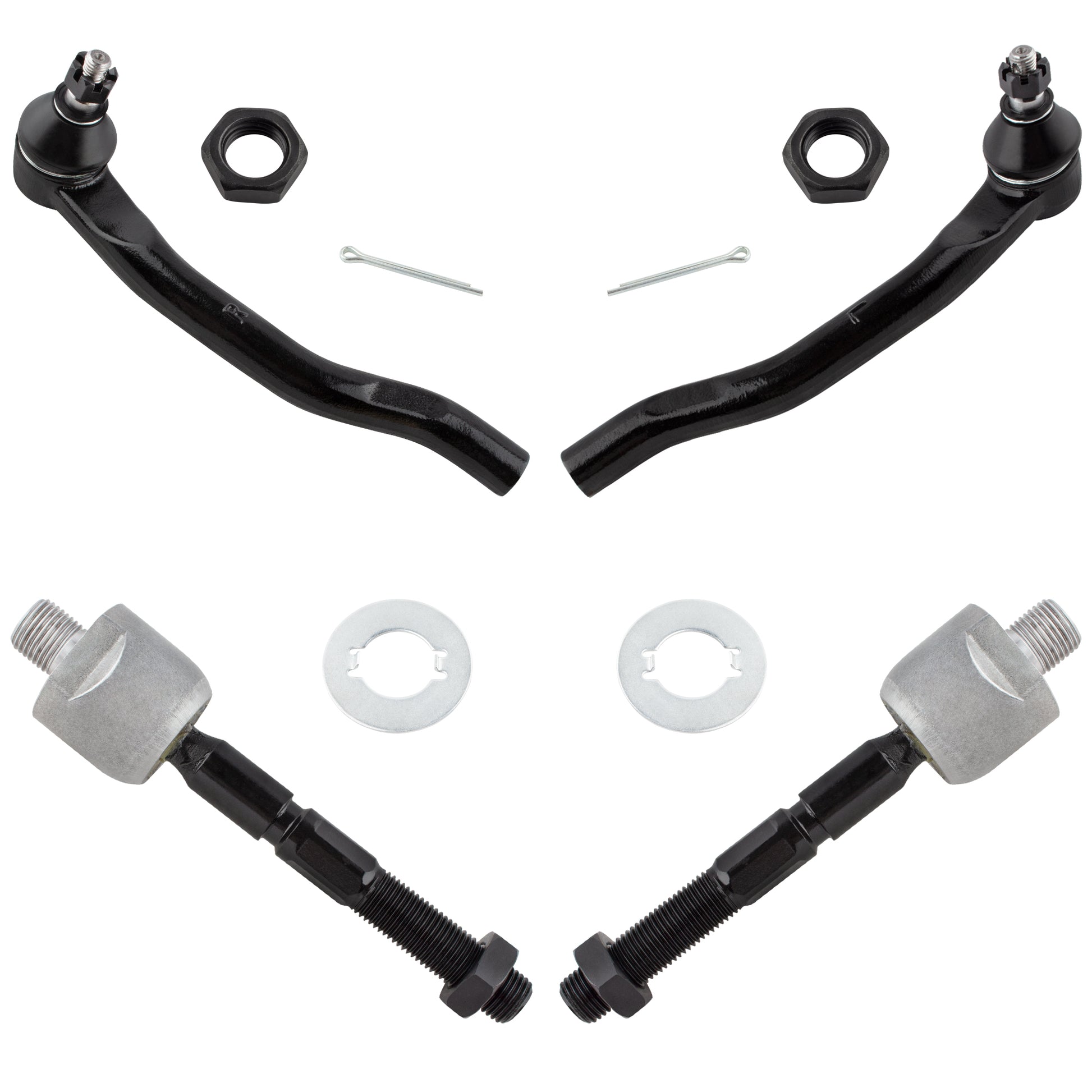 BOXI 4pcs Front Inner Outer Tie Rod Ends Fit for Acura CL 2001 2002 2003