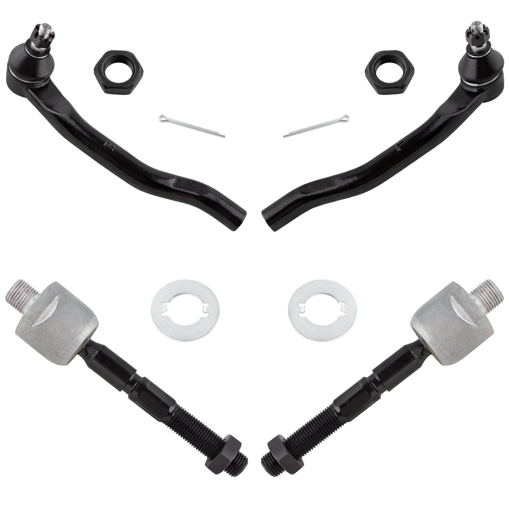 BOXI 4pcs Front Inner Outer Tie Rod Ends Fit for Acura CL 2001 2002 2003