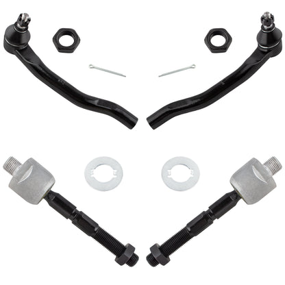 BOXI 4pcs Front Inner Outer Tie Rod Ends Fit for Acura CL 2001 2002 2003