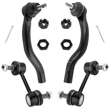 BOXI (Set of 4) Front Outer Tie Rod Ends + Sway Bar End Links Fit for Acura TSX 2004 2005 2006 2007