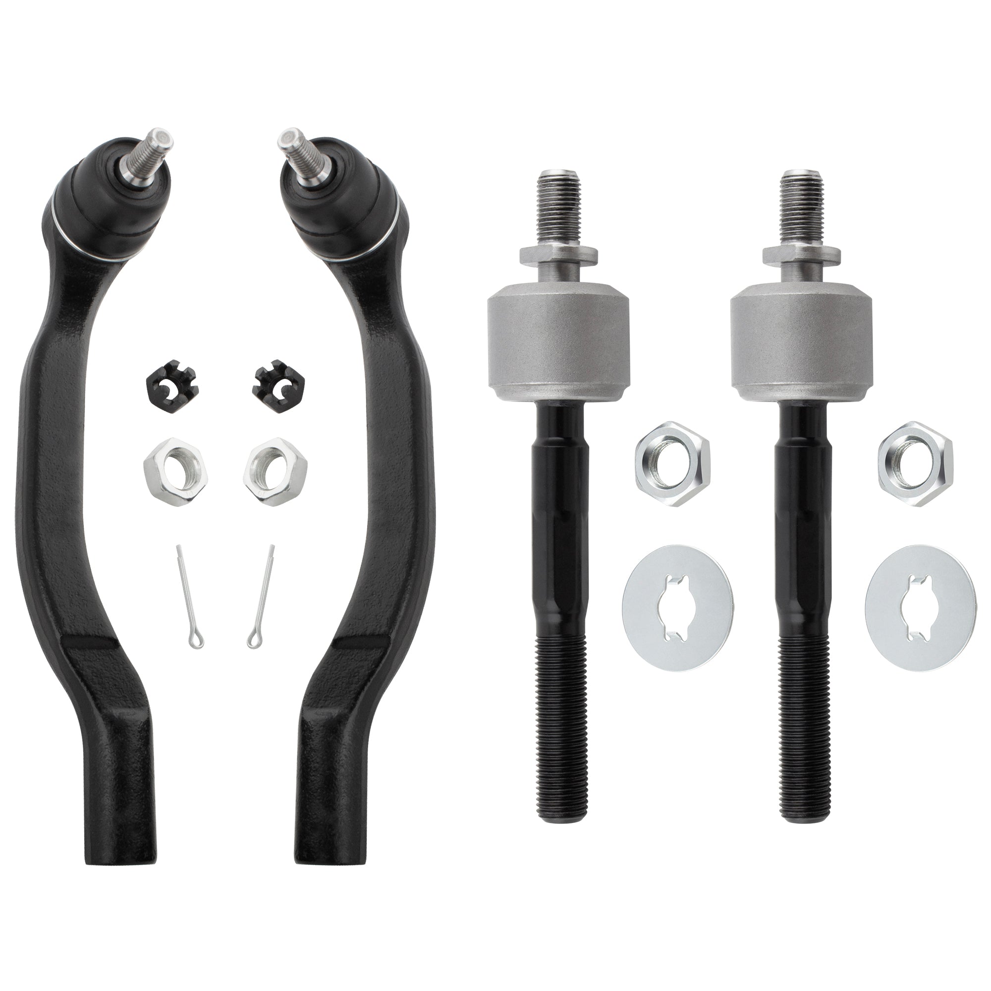 BOXI (Set of 4) Front Inner & Outer Tie Rod Ends Fit for Acura CL 1997 1998 1999 for Honda Accord