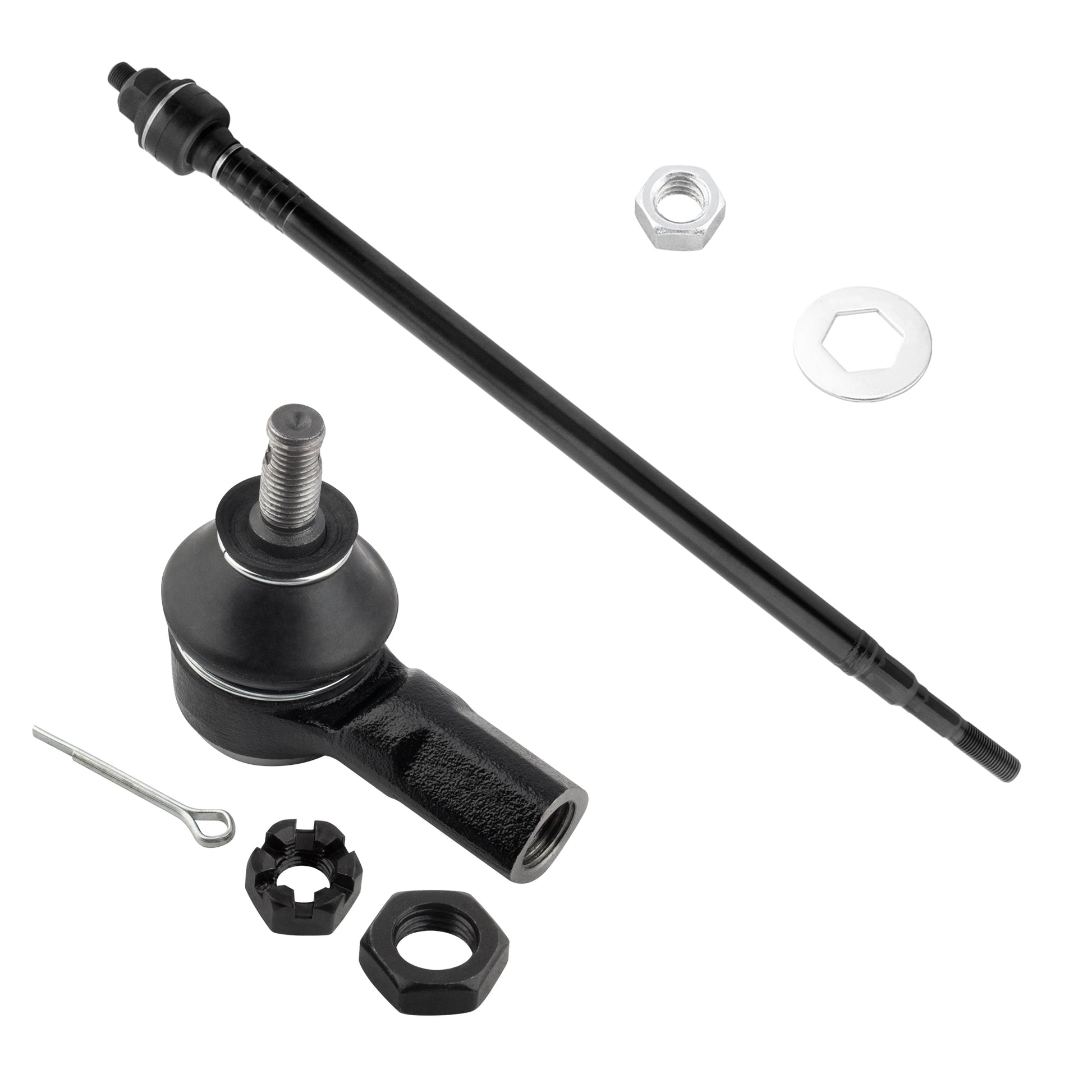 BOXI (Set of 2) Front Inner & Outer Tie Rod Ends Fit for Honda Civic 2001 2002 2003 2004 2005