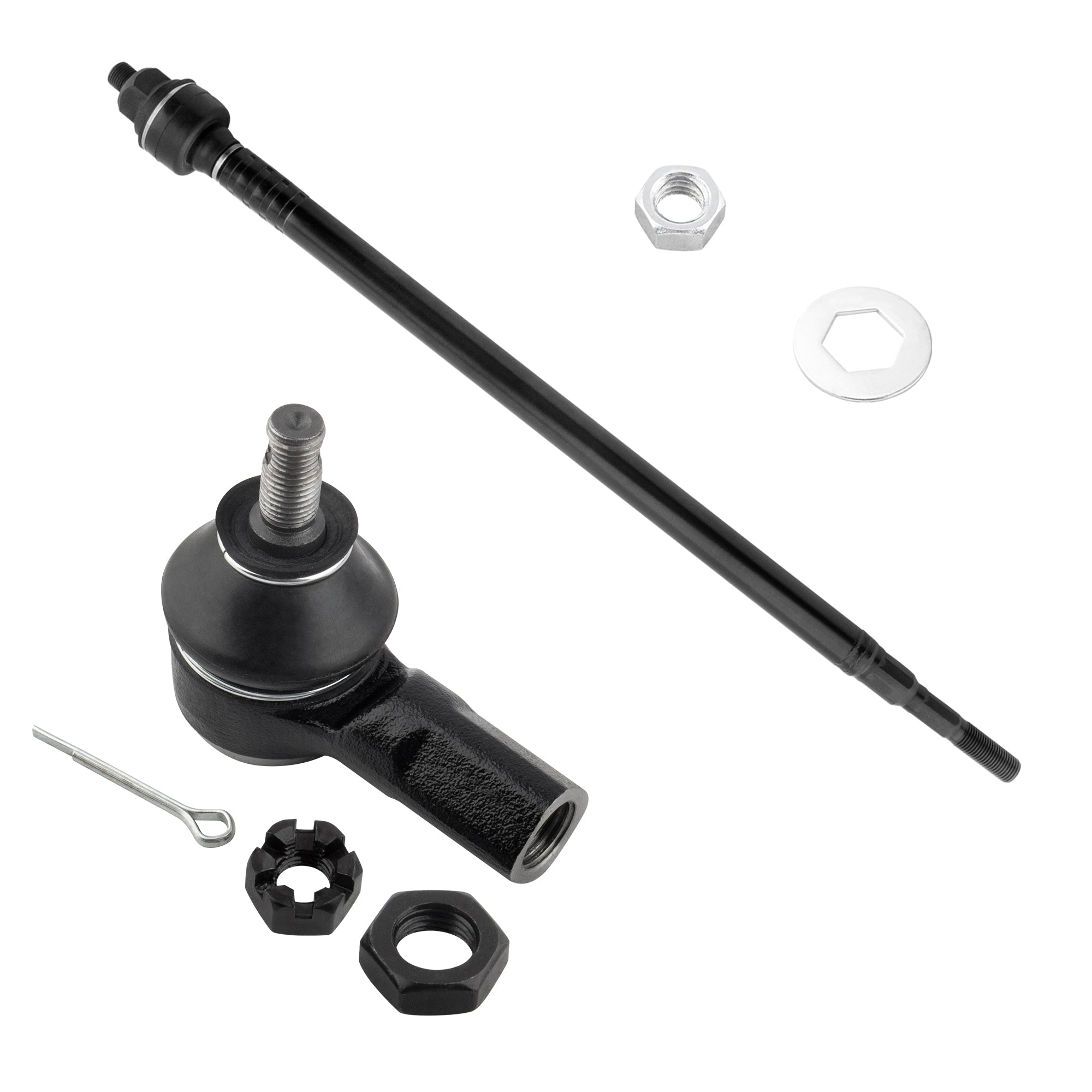 BOXI (Set of 2) Front Inner & Outer Tie Rod Ends Fit for Honda Civic 2001 2002 2003 2004 2005