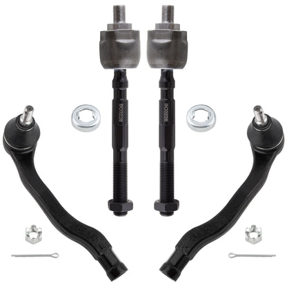 BOXI (Set of 4) Front Inner & Outer Tie Rod Ends Fits for Acura Integra 1998 1999 2000 2001
