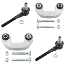 BOXI (Set of 4) 2x Front Stabilizer Sway Bar End Links + 2x Front Outer Tie Rod End Links Fit