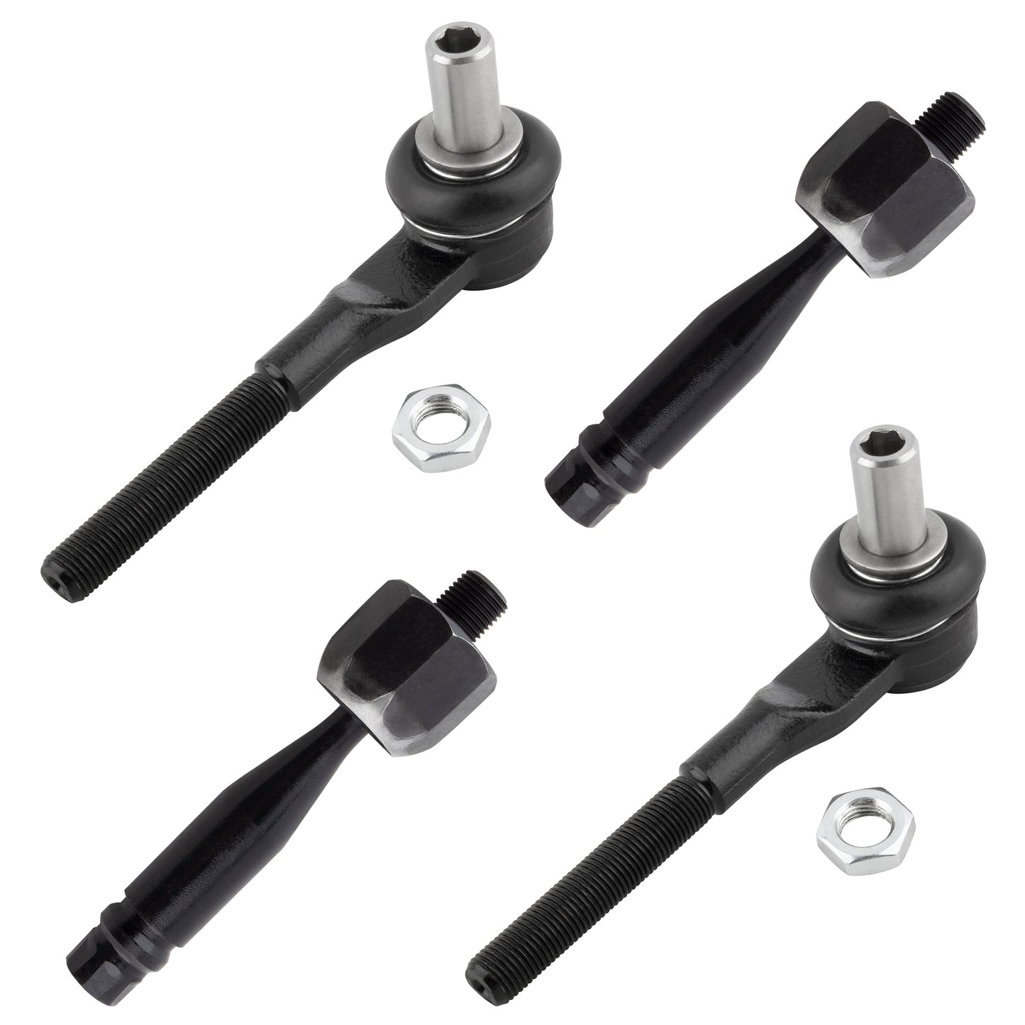 BOXI (Set of 4) Front Driver and Passenger Side Inner and Outer Tie Rod Ends Fit for Audi A6