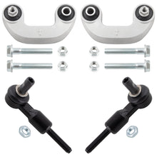 BOXI (Set of 4) Front Outer Tie Rod Ends & Sway Bar End Links Driver and Passenger Sides Suspension