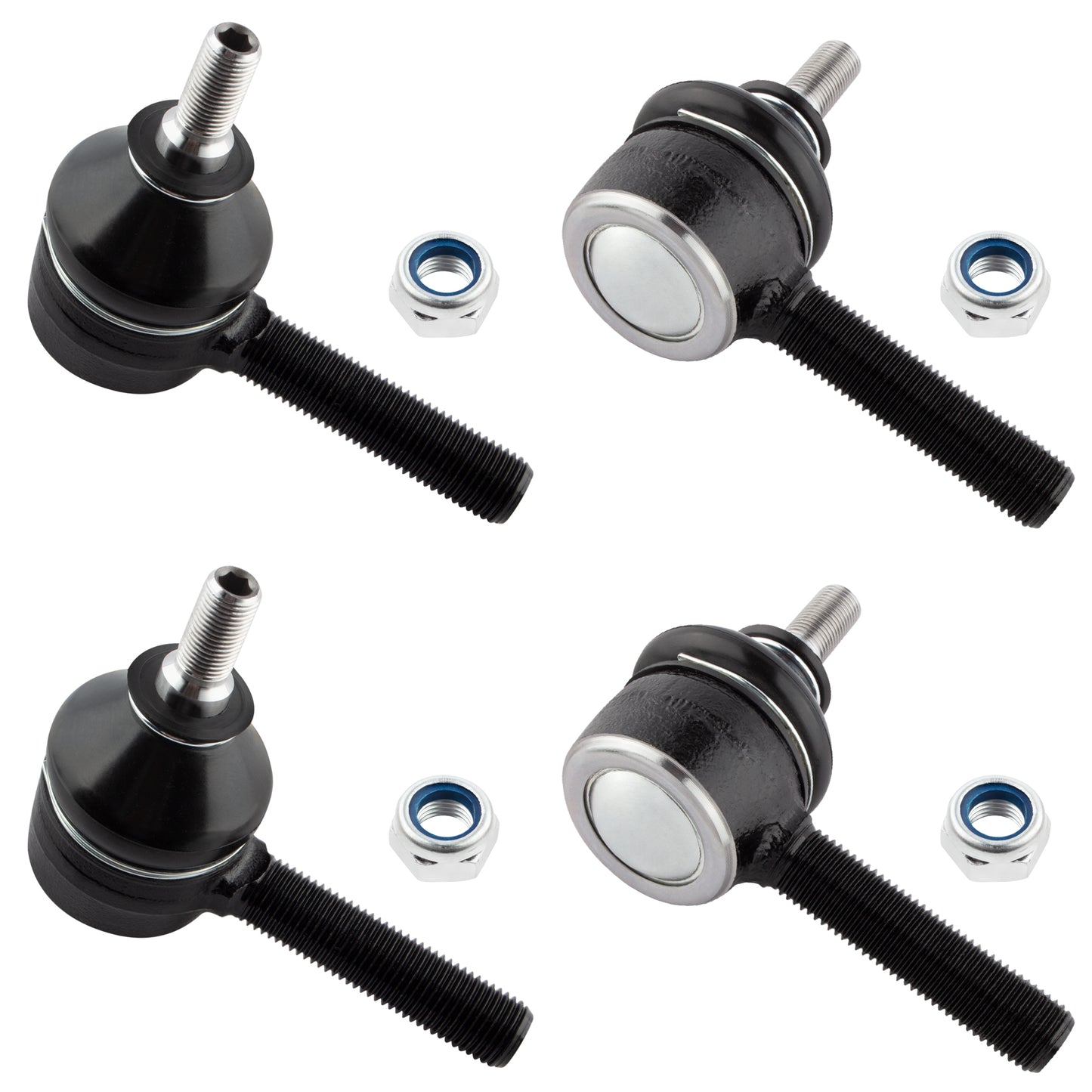 BOXI (Set of 4) Front Left & Right Inner & Outer Tie Rod End Links Fit for BMW 5 6 7 8 Series 524TD