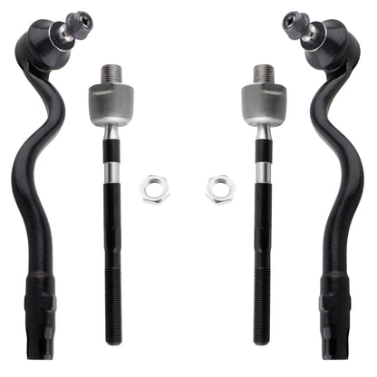 BOXI (Set of 4) Front Inner Outer Tie Rod End Link Fits for BMW 320i 325i 330i 2001-2005