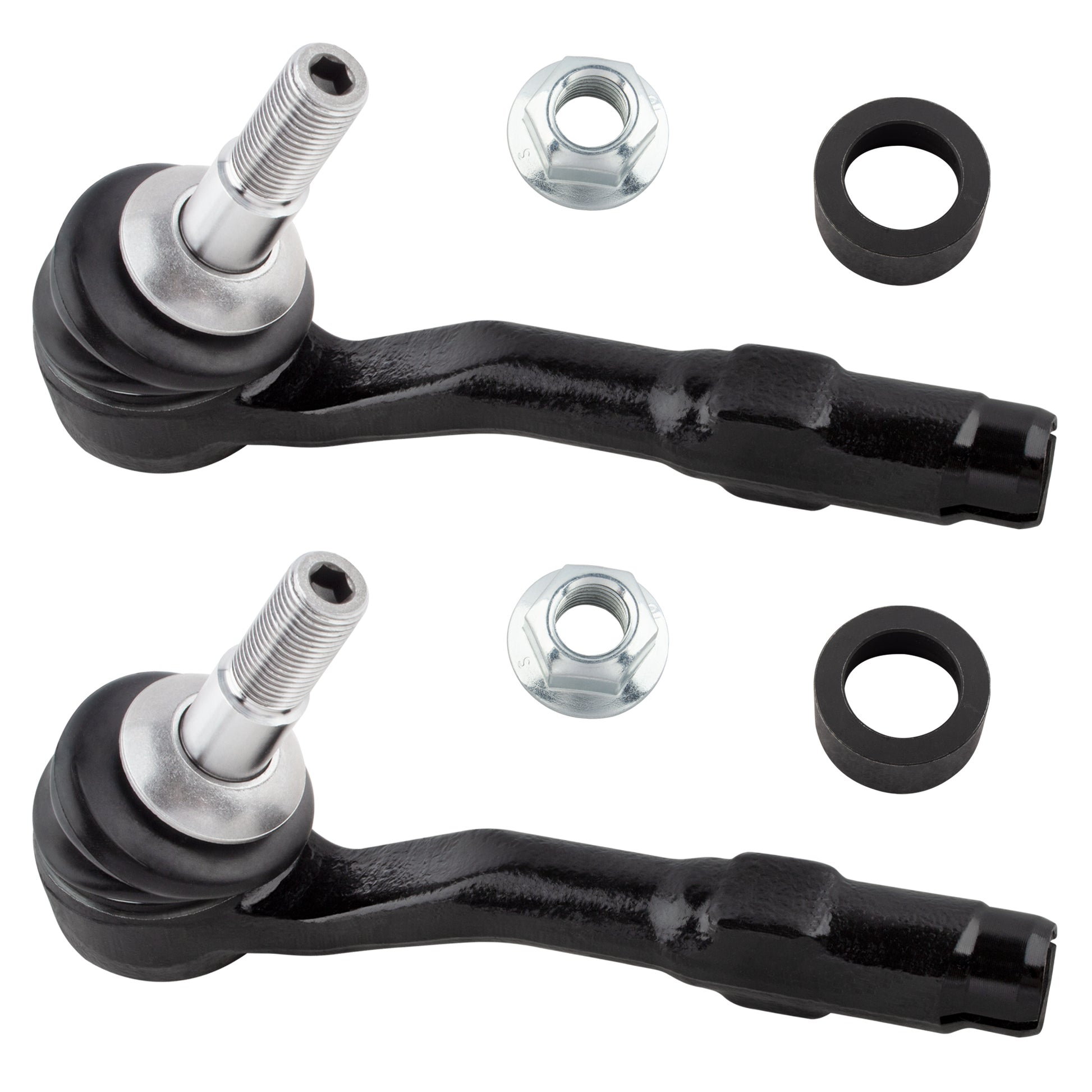 BOXI Front Driver Passenger Side Outer Tie Rod Ends Fit for BMW E60 E65 525i 528i 530i 535i 545i