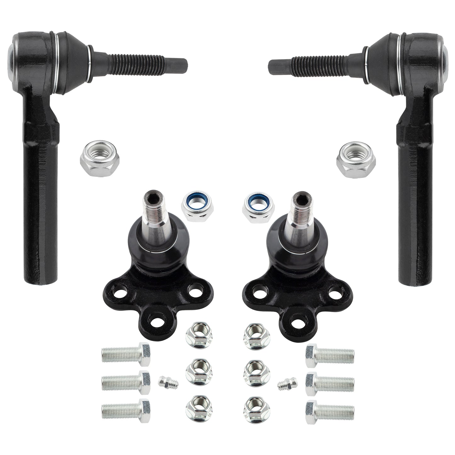 BOXI K500088 ES800286 Front Lower Ball Joints & Outer Tie Rods Fit for Buick Enclave