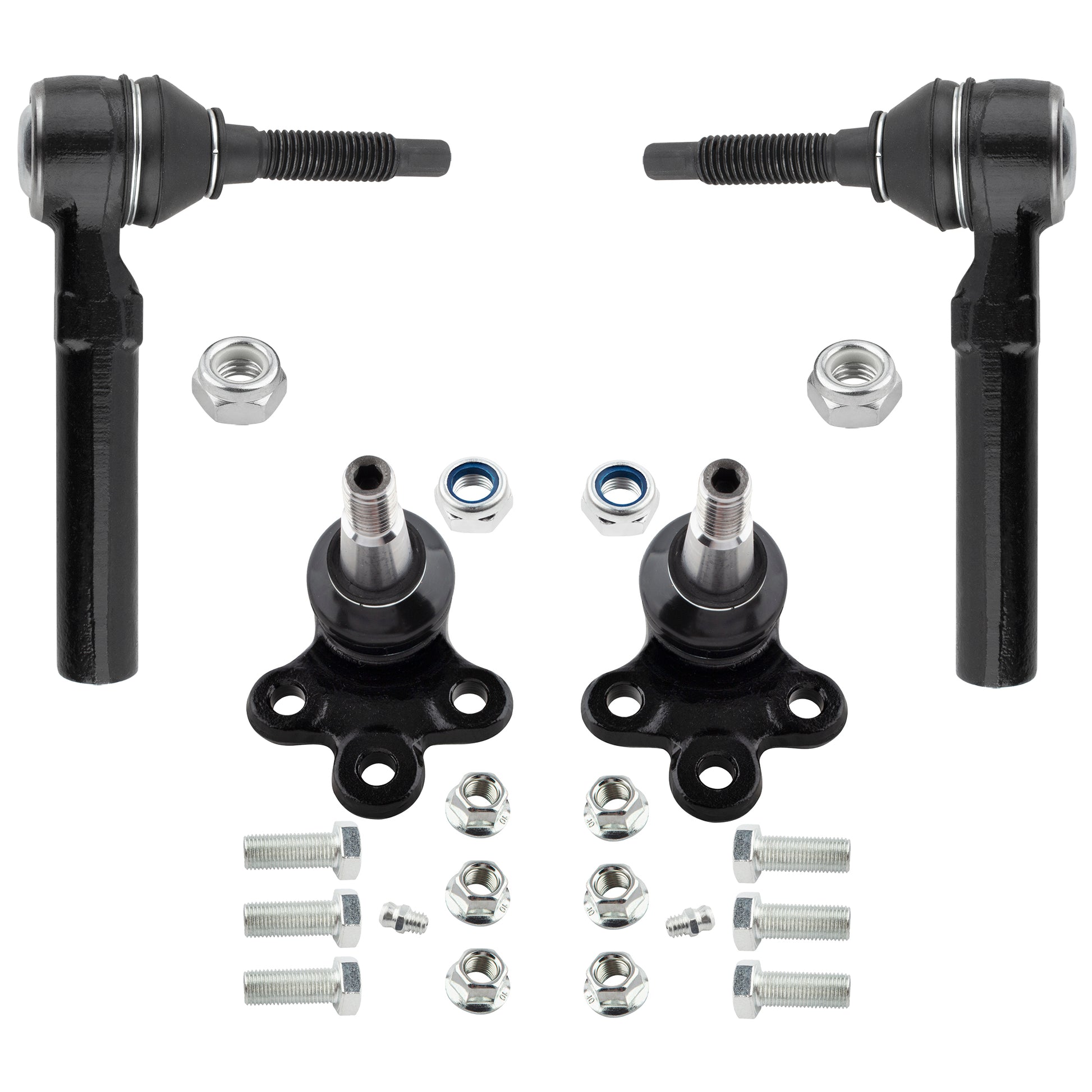 BOXI K500088 ES800286 Front Lower Ball Joints & Outer Tie Rods Fit for Buick Enclave