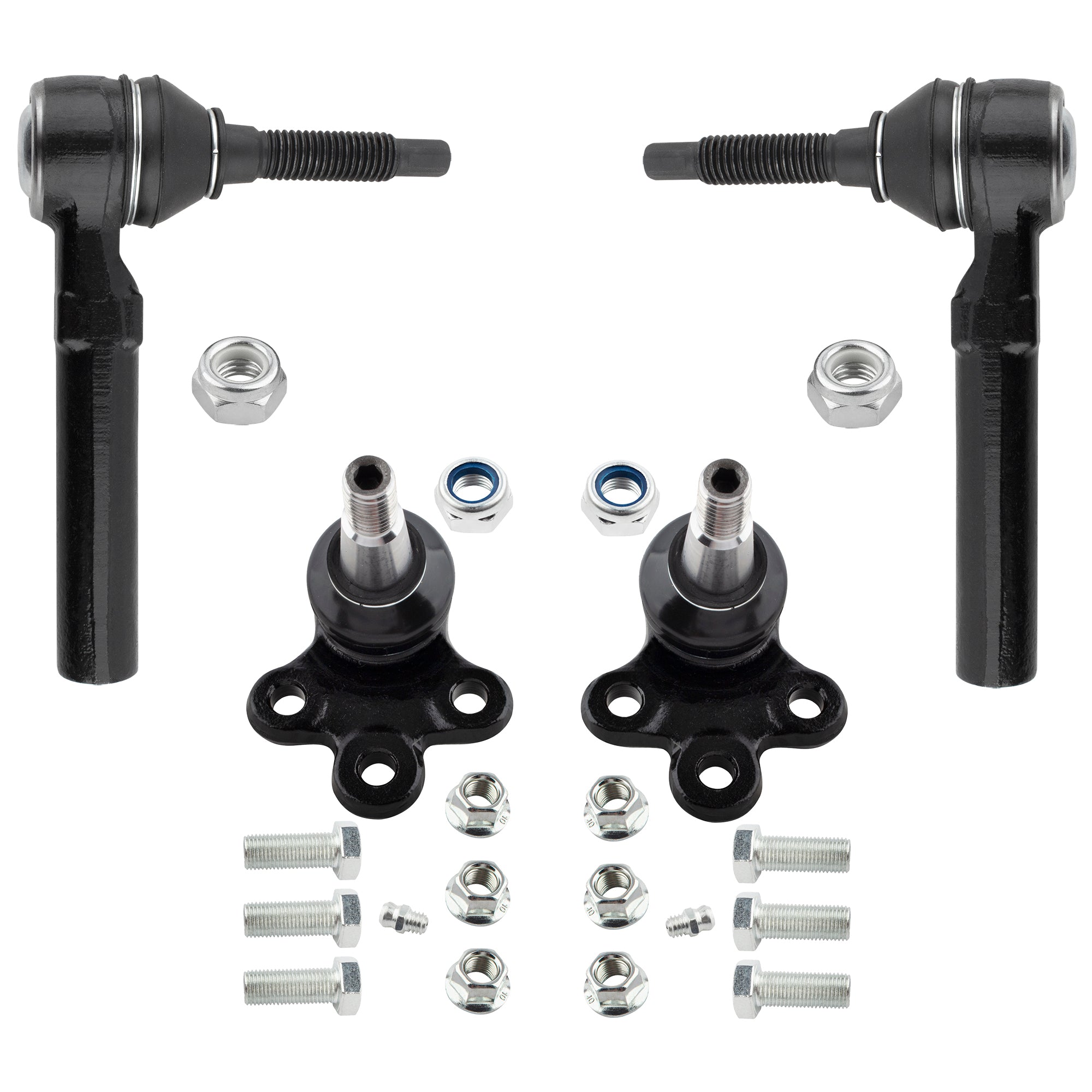 BOXI K500088 ES800286 Front Lower Ball Joints & Outer Tie Rods Fit for Buick Enclave