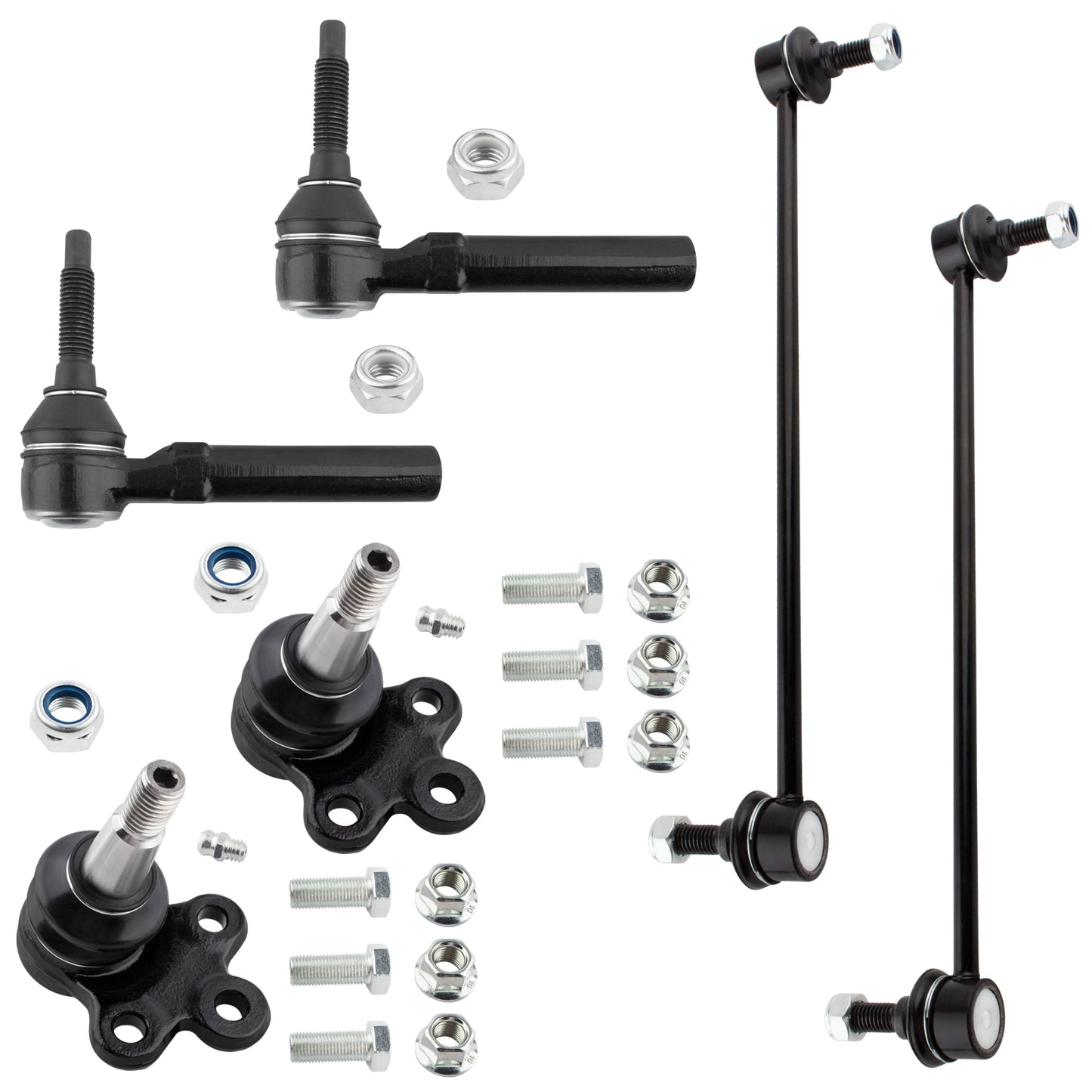 BOXI Front Lower Ball Joints Outer Tie Rod Ends Links Stabilizer Sway Bar End Links Fit for Buick