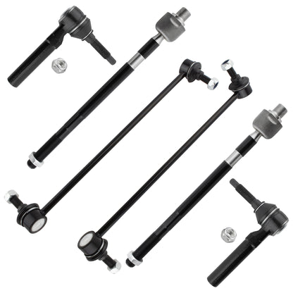 BOXI Front Inner & Outer Tie Rod Stabillizer Sway Bar Links Fit for Buick Enclave