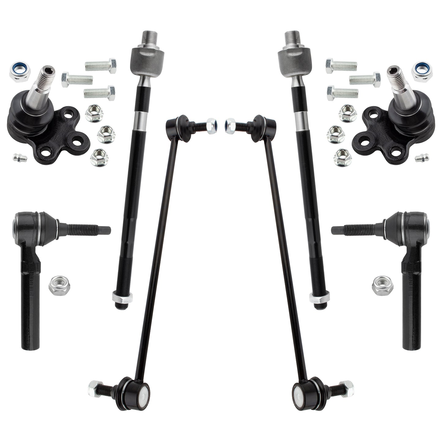 BOXI Front Inner & Outer Tie Rod Sway Bars Lower Ball Joint Fit for Buick Enclave 2008-2017