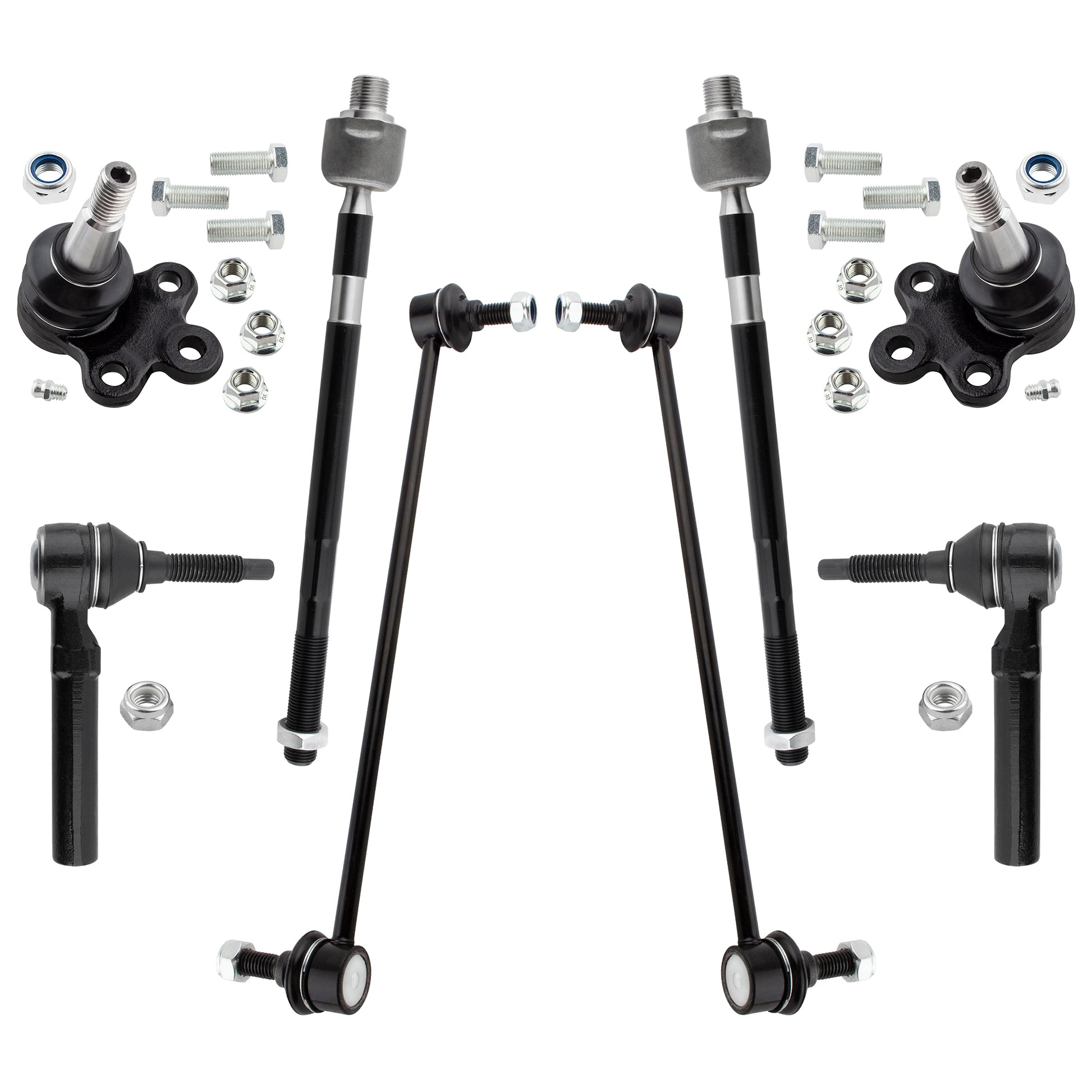 BOXI Front Inner & Outer Tie Rod Sway Bars Lower Ball Joint Fit for Buick Enclave 2008-2017