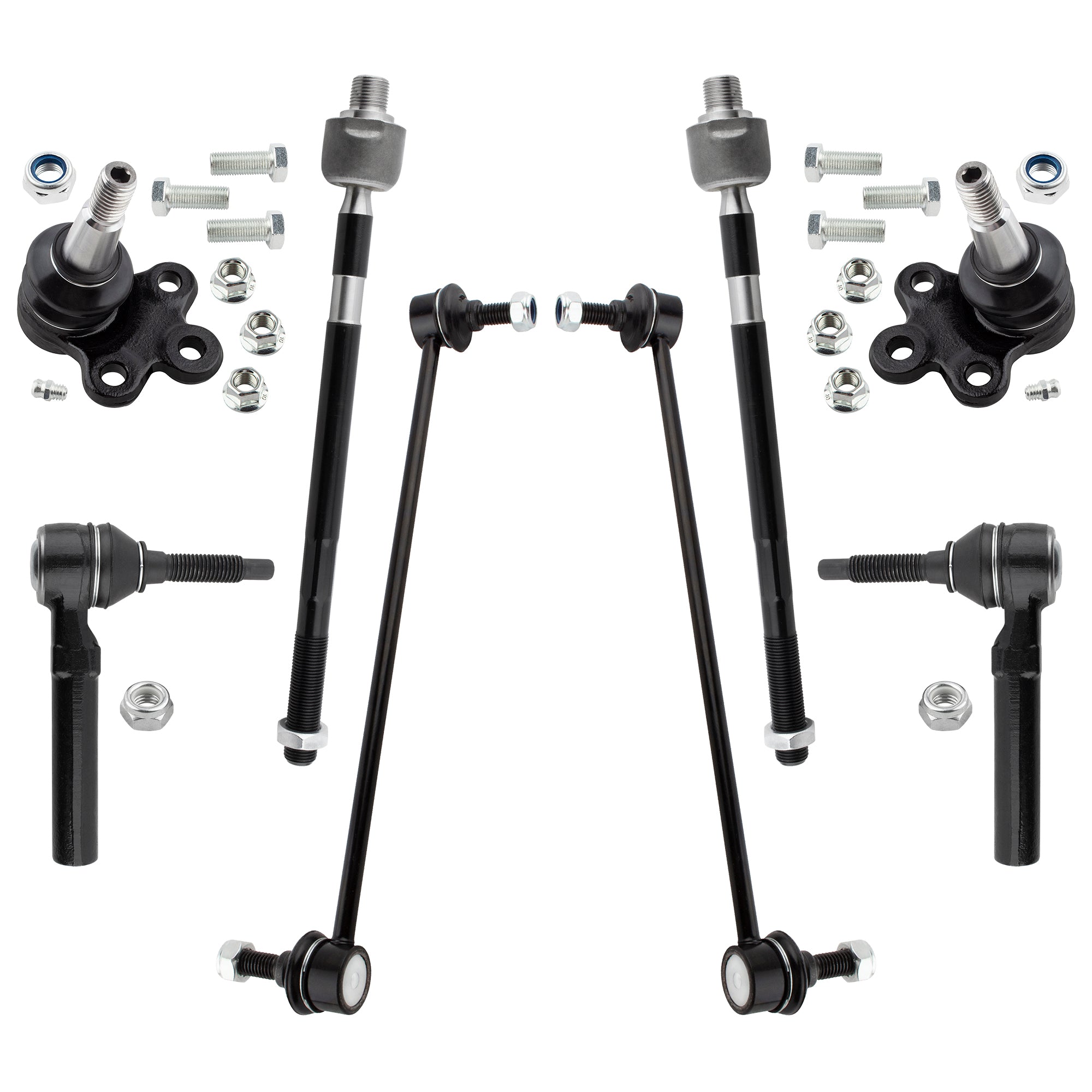 BOXI Front Inner & Outer Tie Rod Sway Bars Lower Ball Joint Fit for Buick Enclave 2008-2017