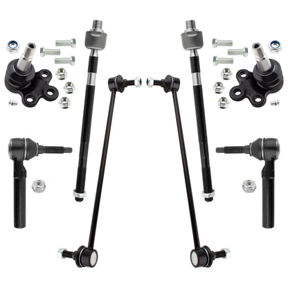 BOXI Front Inner & Outer Tie Rod Sway Bars Lower Ball Joint Fit for Buick Enclave 2008-2017