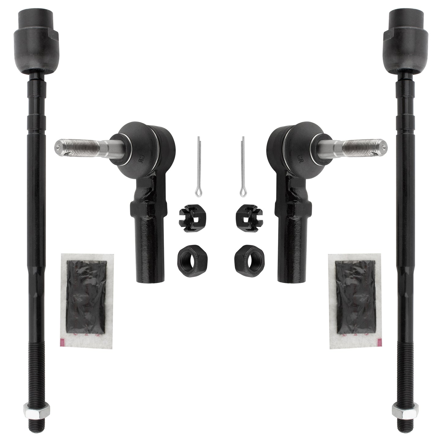BOXI (Set of 4) Front Left and Right Inner + Outer Tie Rod Steering Linkage Fit for Buick Regal