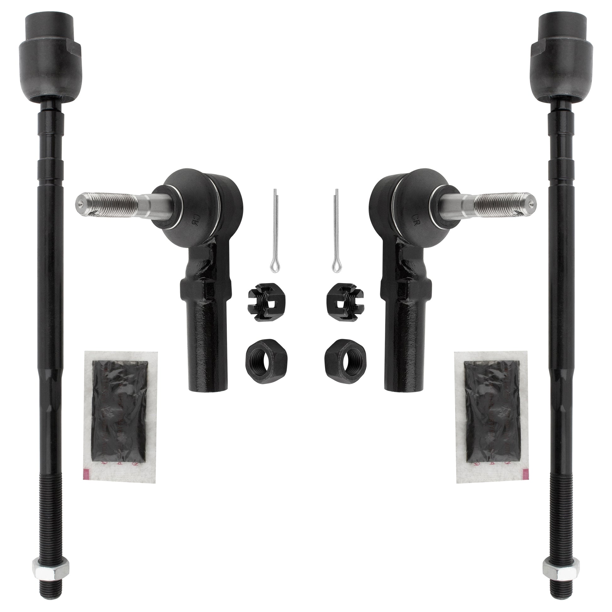 BOXI (Set of 4) Front Left and Right Inner + Outer Tie Rod Steering Linkage Fit for Buick Regal