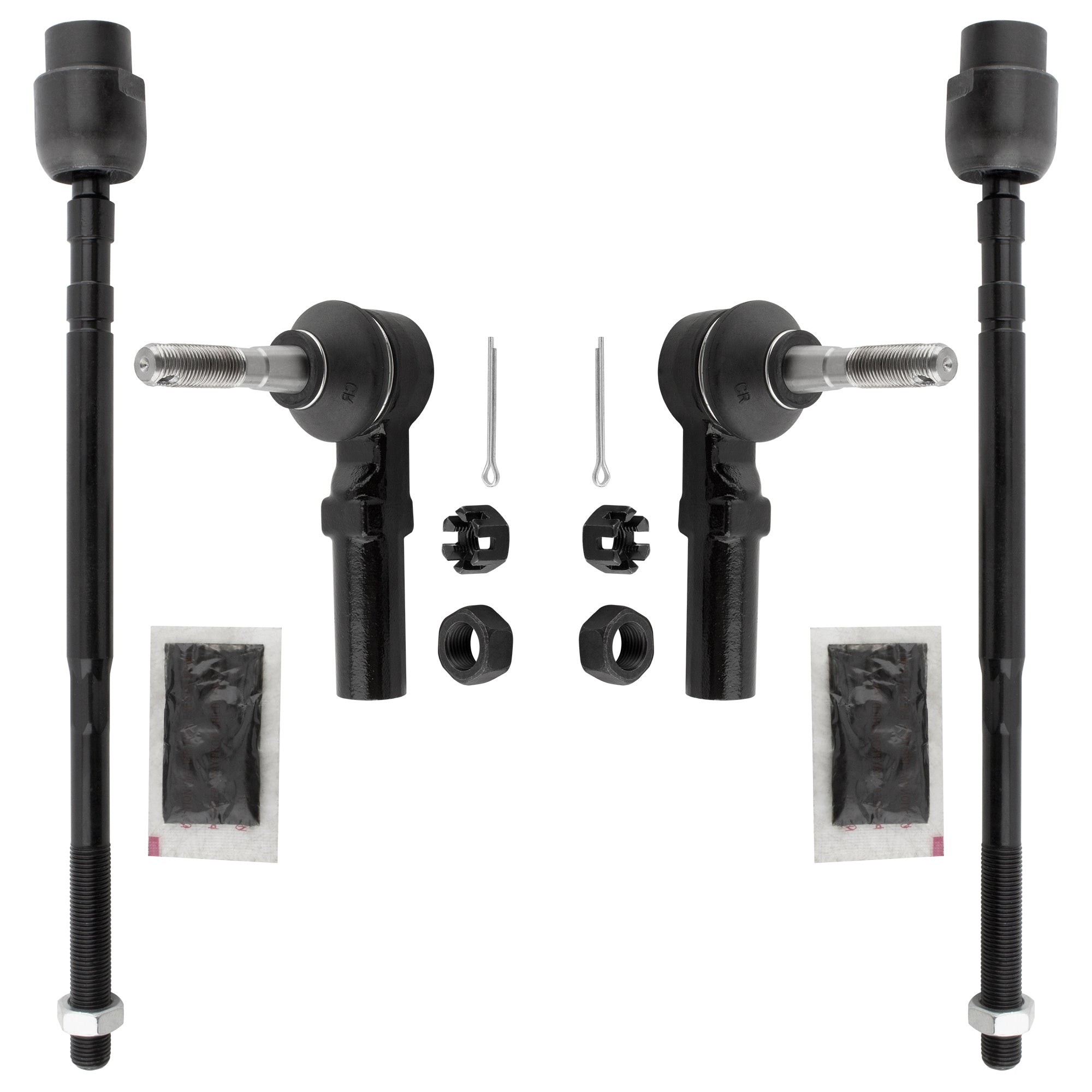 BOXI (Set of 4) Front Left and Right Inner + Outer Tie Rod Steering Linkage Fit for Buick Regal