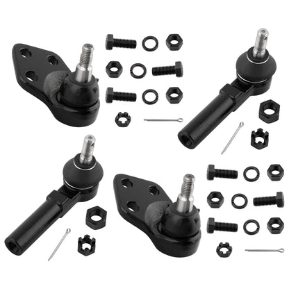 BOXI (2) Front Lower Ball Joints + (2) Front Outer Tie Rod Ends Fit for Buick Electra 1985-1989