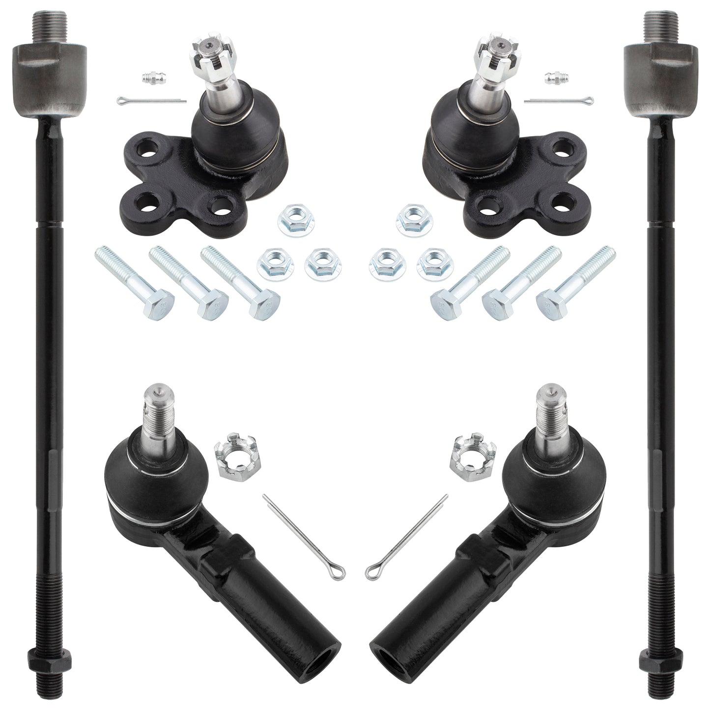 BOXI 6pcs Front Inner Outer Tie Rod End Lower Ball Joints Fits for Buick for Cadillac for Pontiac