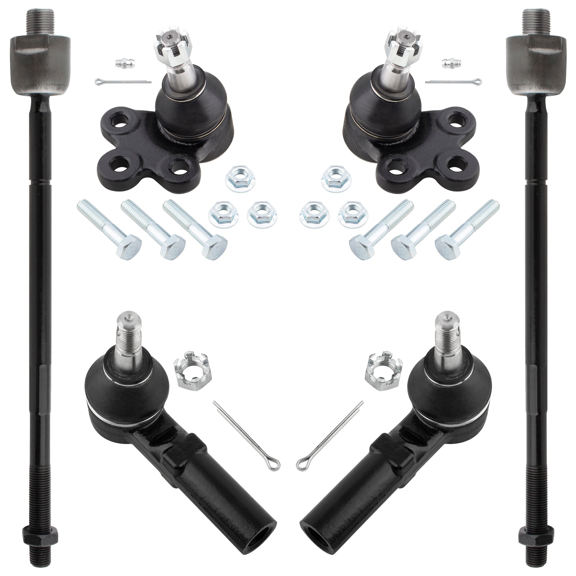 BOXI 6pcs Front Inner Outer Tie Rod End Lower Ball Joints Fits for Buick for Cadillac for Pontiac