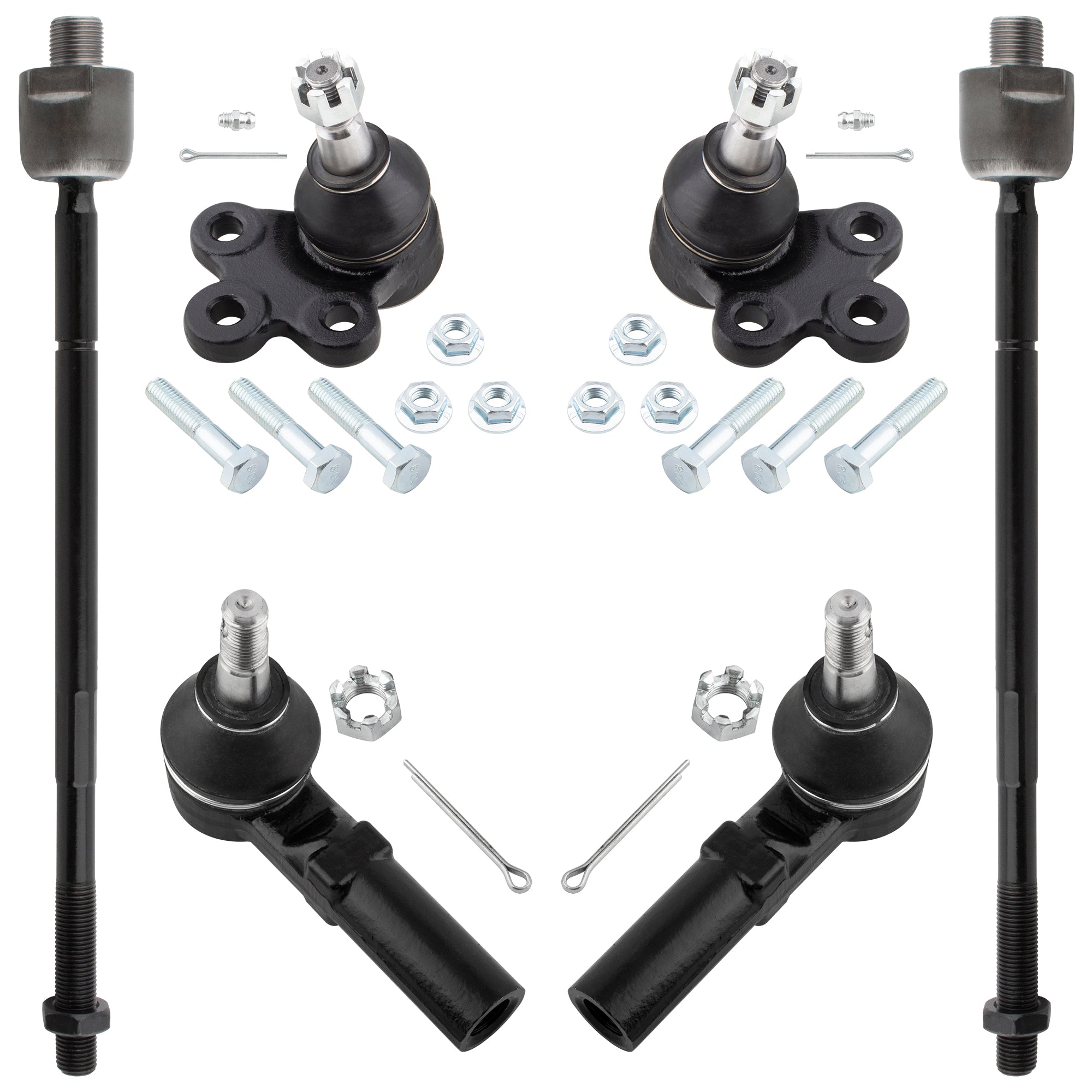 BOXI 6pcs Front Inner Outer Tie Rod End Lower Ball Joints Fits for Buick for Cadillac for Pontiac