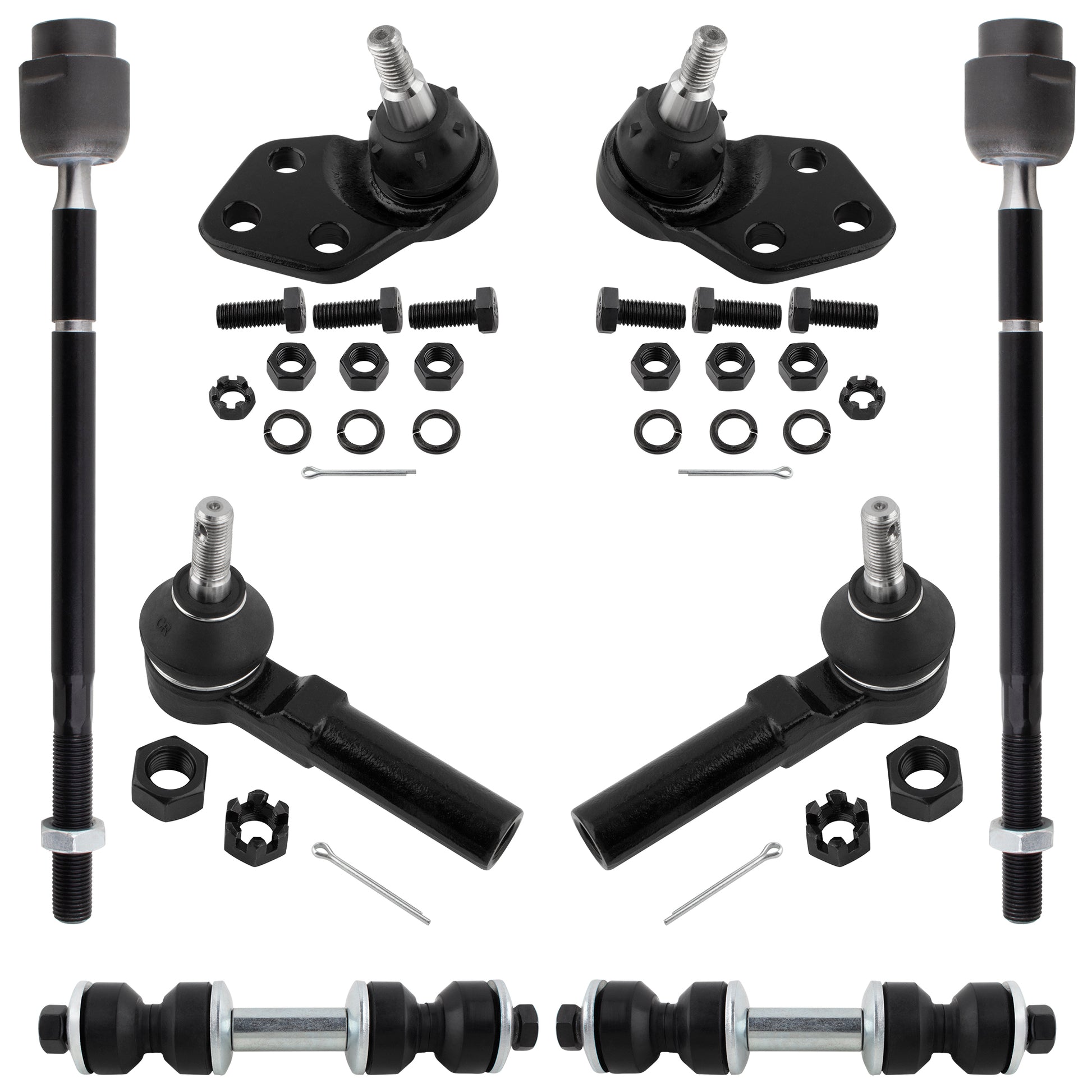 BOXI 8pcs Front Tie Rods Sway Bars Ball Joints Fits for Buick LeSabre 1986-1999 for Cadillac