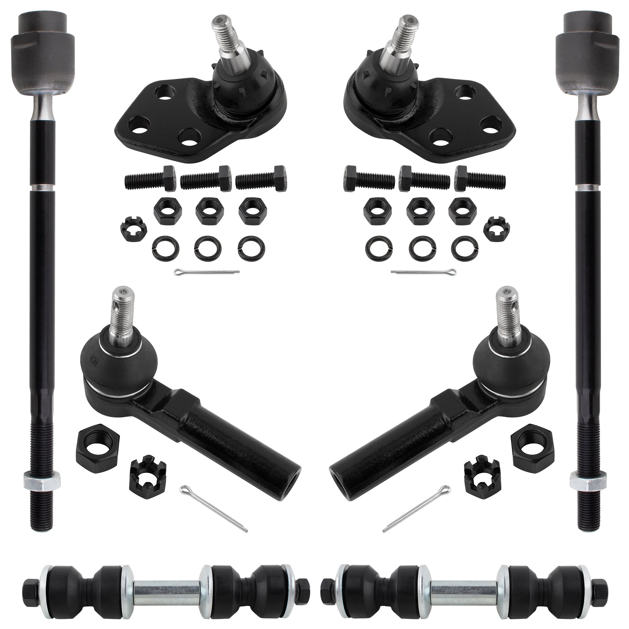 BOXI 8pcs Front Tie Rods Sway Bars Ball Joints Fits for Buick LeSabre 1986-1999 for Cadillac