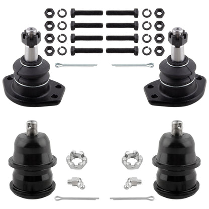 BOXI (Set of 4) Front Upper Lower Ball Joints Fits for Buick Skylark for Chevrolet Chevelle El