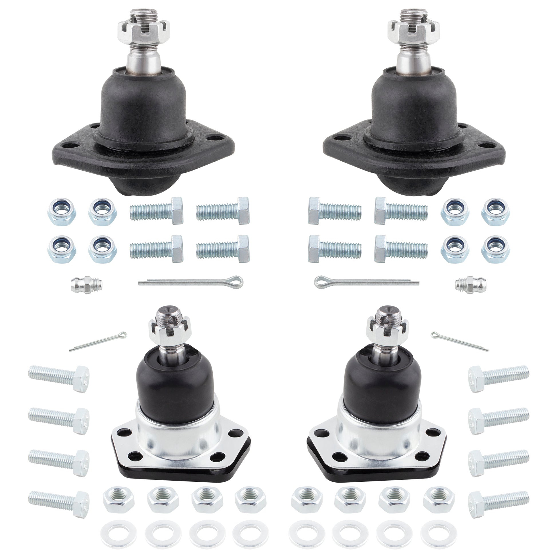BOXI 4pc Front Upper and Lower Ball Joints Fits for Buick Riviera for Cadillac Eldorado Seville