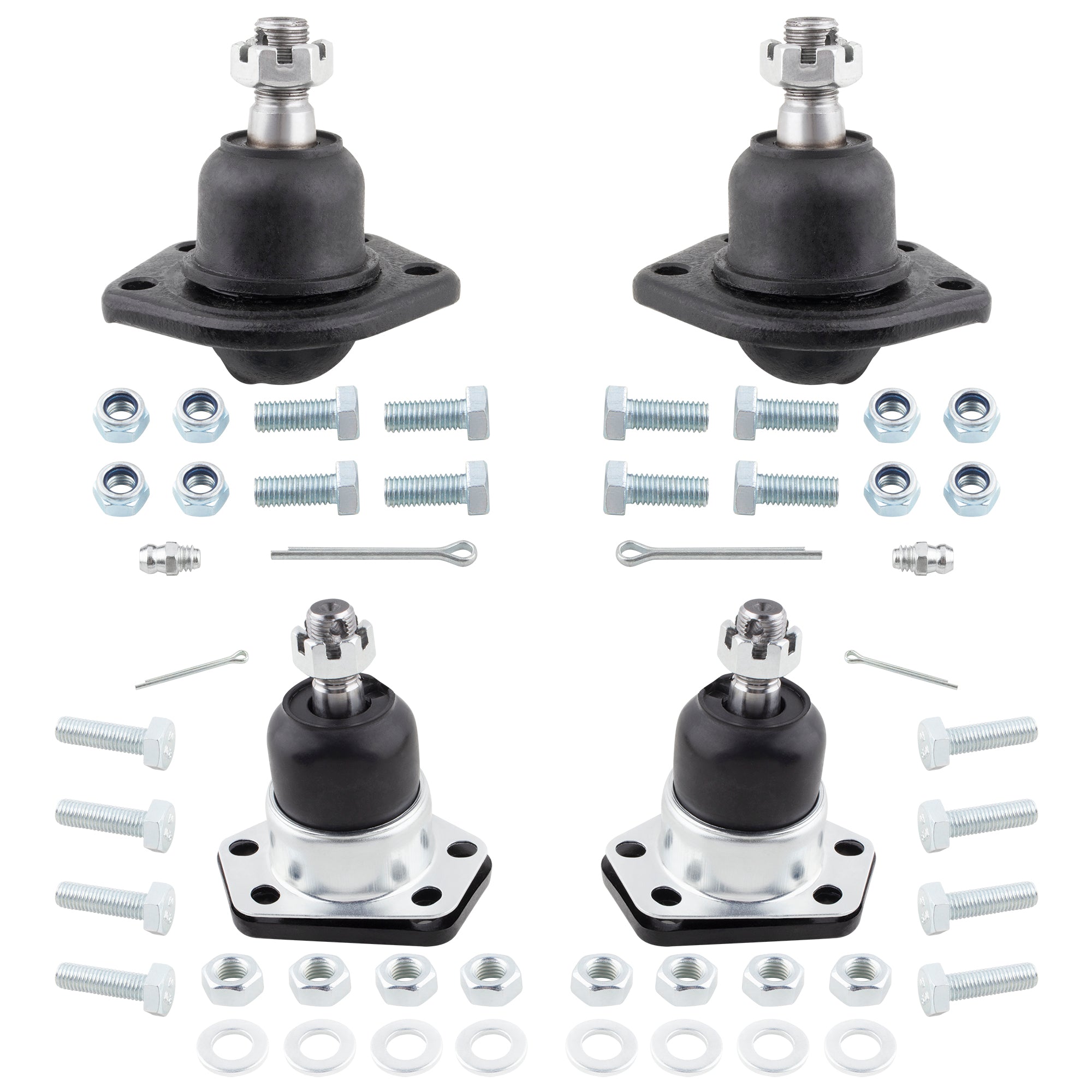 BOXI 4pc Front Upper and Lower Ball Joints Fits for Buick Riviera for Cadillac Eldorado Seville