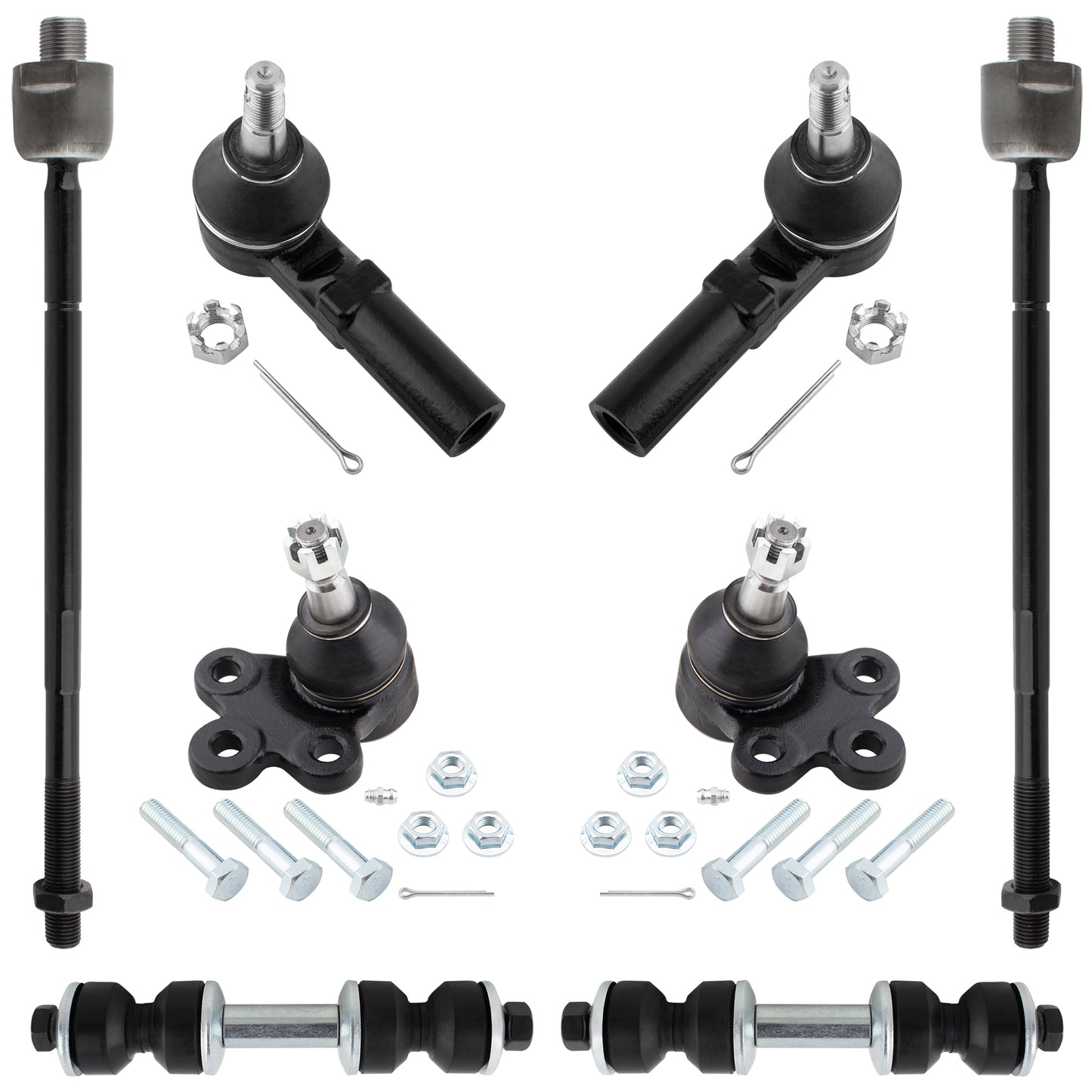 BOXI 8pcs Front Inner Outer Tie Rods Sway Bars Lower Ball Joints Fits for Buick Park Avenue