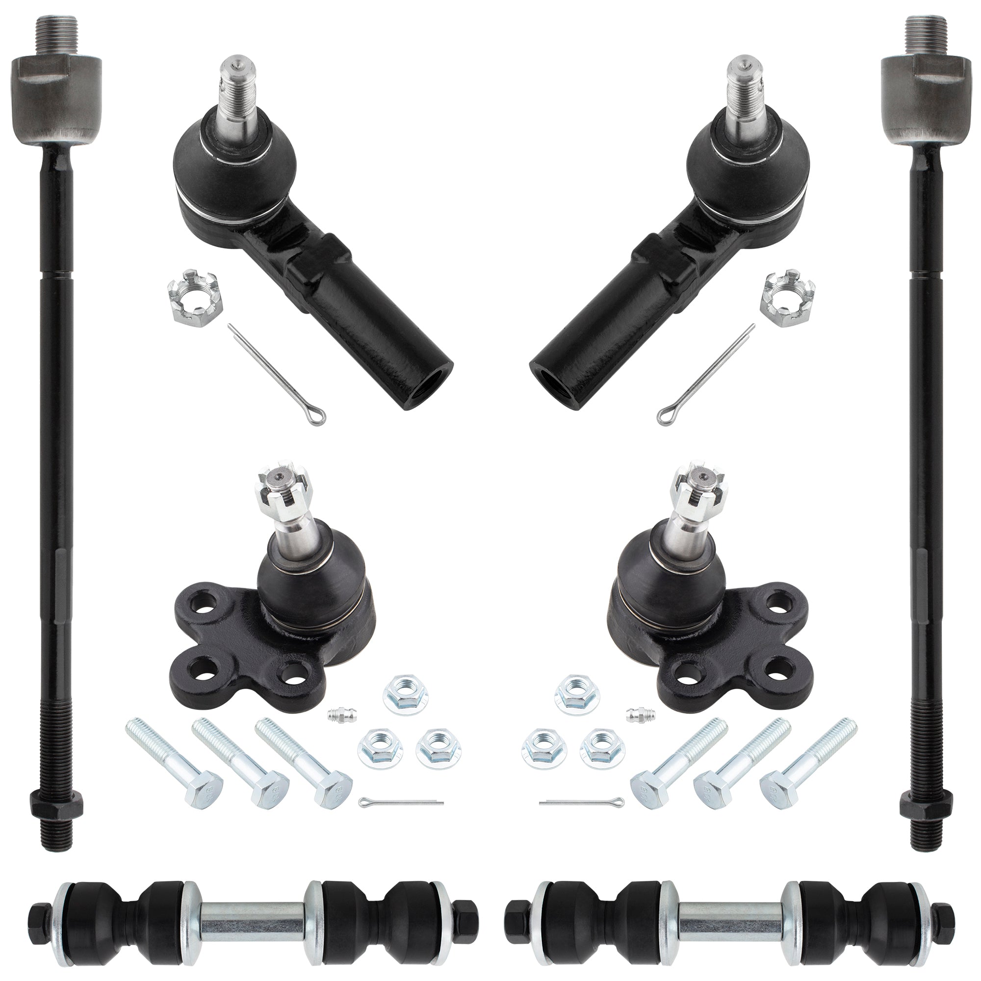 BOXI 8pcs Front Inner Outer Tie Rods Sway Bars Lower Ball Joints Fits for Buick Park Avenue