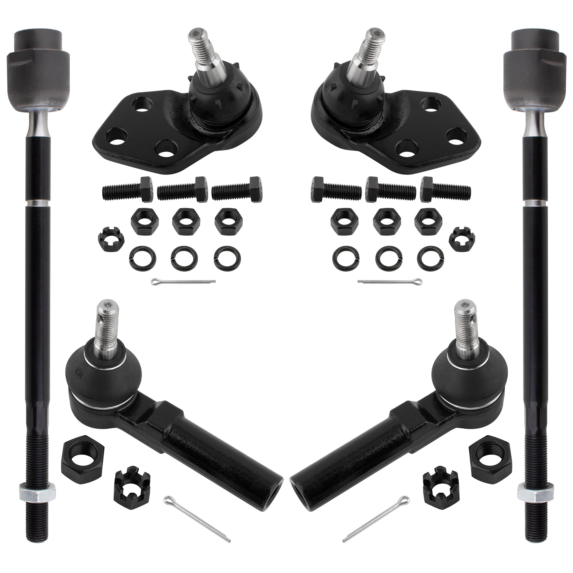 BOXI 6pcs Front Inner Outer Tie Rod Ends Ball Joints Fits for Buick LeSabre 1986-1999 for Cadillac